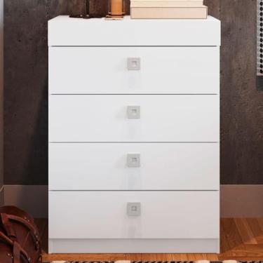 Imagem de Cômoda Lock 4 Gavetas Branco - Art In Móveis