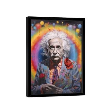 Imagem de Quadro Albert Einstein Colorido -- Br Artes