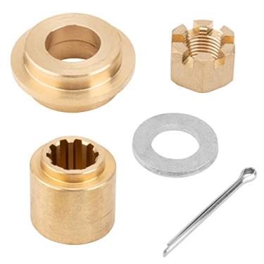 Imagem de Qiclear Kits de hardware de instalação de hélices de atualização para hélices de motor de popa Yamaha de 25 a 30 hp, arruela de impulso/espaçador/arruela/porca/pino de contrapaceiro incluídos