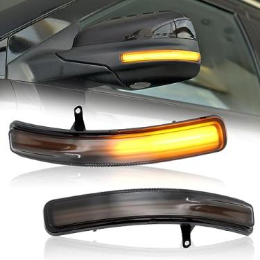 Imagem de doiplent [2 peças] Luzes de seta de espelho lateral para Ford Explorer 2011-2019 substituição # BB5Z-13B375-A, BB5Z13B375A sequencial dinâmica espelho luzes de seta conjunto lente fumê