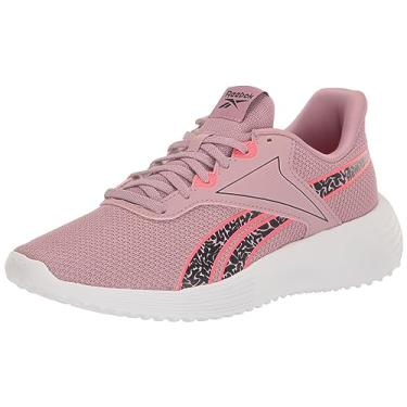 Imagem de Reebok Tênis de corrida feminino Lite 3.0, Infundido lilás/laranja claro/branco, 10