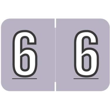 Imagem de Doctor Stuff - File Folder Labels, Number 6, BARKLEY FNBKM Match - BRNM Series Chart Stickers, Lavender, 1" x 1-1/2", #6, 500/Roll