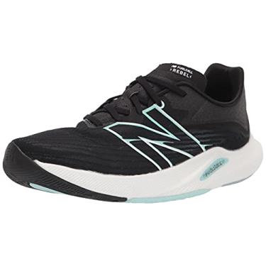Imagem de New Balance FuelCell Rebel V2 Speed Tênis de corrida feminino, Preto/branco menta/branco menta, 6