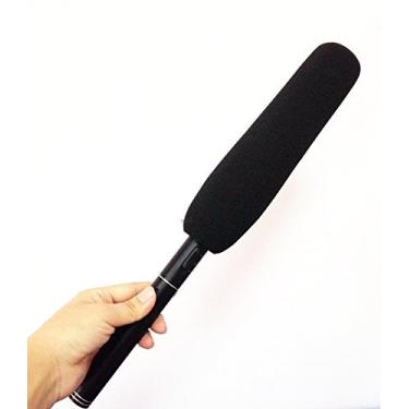 Imagem de coinbuylot 2 peças de capa de espingarda de espuma preta para microfone, esponja de para-brisa, 22 cm