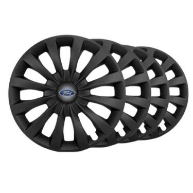 Imagem de Jogo Calota Passat CC Aro 13 Preta Para Fiesta Ka Escort Modelo Univer