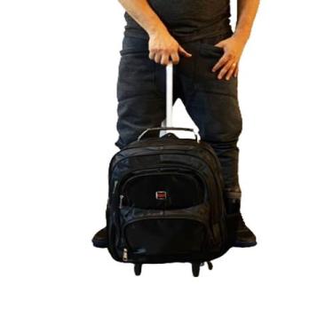 Imagem de Mochila notebook carrinho resistente reforçada alça rodinha Ptrix - pi