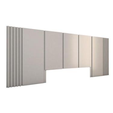 Imagem de Cabeceira Cama King Ripada 3,0m PRT 100% MDF Casa Lar - Casa Lar Dormi