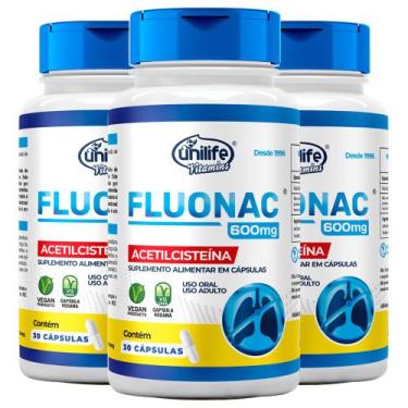 Imagem de Kit 3 Fluonac Unilife 30 cápsulas