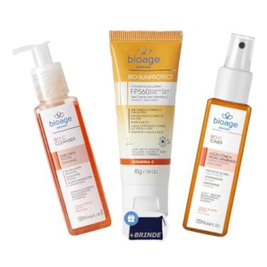 Imagem de Sabonete Facial + Toner + Protetor Solar FPS60 - Vitamina C - BIOAGE