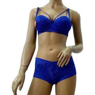 Imagem de Conjunto de Lingerie Calcinha e Sutiã Renda Caleçon Strappy  Rafa Gath
