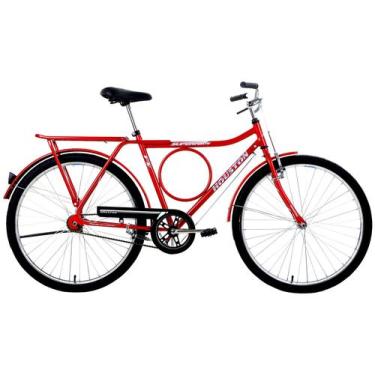 Imagem de Bicicleta Aro 26 Houston Super Forte de Aço, 26", Vermelho, 21"