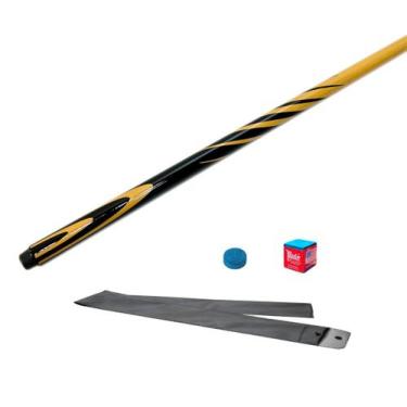 Imagem de Taco de Sinuca Inteiro Espiral Preto Tacos Brasil