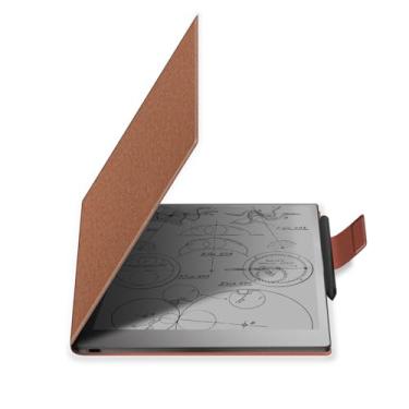 Imagem de DINGGUAGUA Capa magnética compatível com o Remarkable Paper Pro 30.0 cm (lançado em 2024) Suporte magnético para caneta fina e leve, marrom