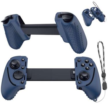 Imagem de Capa Protetora de Silicone Razer para Controle de Jogos Kishi Ultra, Compatível com Razer Kishi Ultra Gaming Controller, com Cordão (Azul Profundo)
