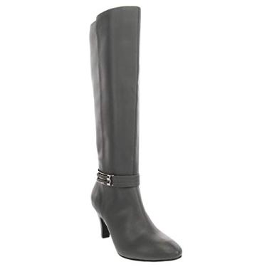 Imagem de London Fog Bota feminina de salto alto, Cinza, 35