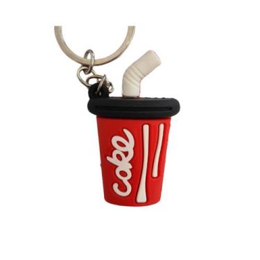 Imagem de Chaveiro Emborrachado Coca Cola Batata Hamburguer Fast Food - Kawaii, 