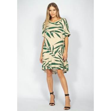 Imagem de Vestido Curto Amazonia Vital Malha Mullet Amplo Bambu Verde