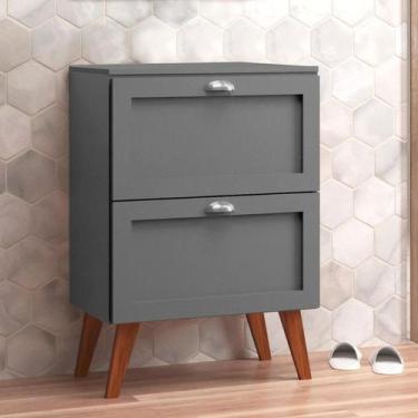 Imagem de Gabinete para Banheiro com Tampo 60cm Retro Mdf Milano - On Móveis, Sa