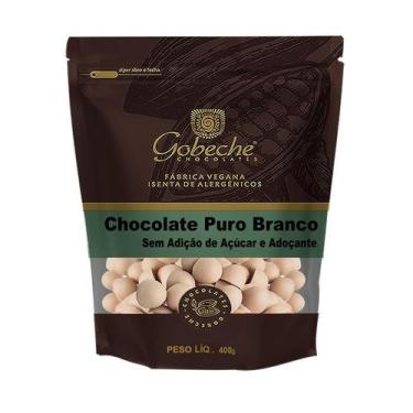 Imagem de Gotas Chocolate Puro Branco Gobeche - Sem Adição de Açúcar e Adoçante 