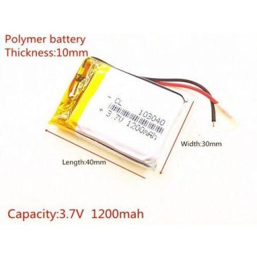 Imagem de 103040  1 Peça 10mm X 30mm X 40mm  3,7v Com 2 Fios 1200mah - - KMIG