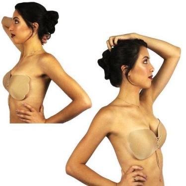 Imagem de Sutiã invisível push-up sem alças de silicone frente única autoadesivo