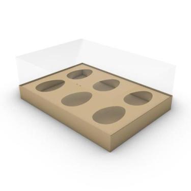 Imagem de 10 Unidades Caixa Degustação Kraft 6 Ovos 50g - Cia das Embalagens