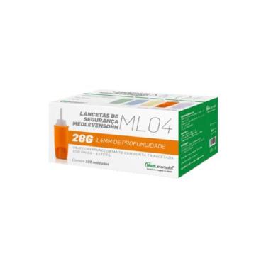 Imagem de Lanceta c/ Trava de Segurança 28G 0,36x1,4mm 100Unids - MedLevensohn
