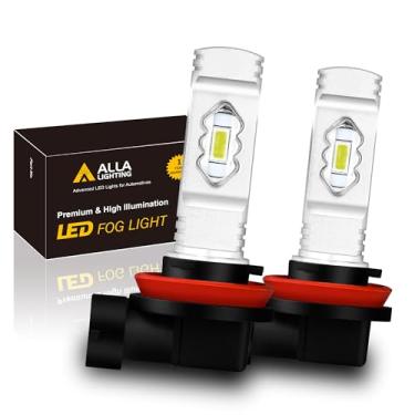 Imagem de Alla Lighting Lâmpadas de LED vermelho 3800lm H11 H16 ETI 56-SMD Xtreme Super Bright H8 H11 H16 de substituição para carros, caminhões, SUVs, Vans