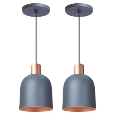 Imagem de Kit 2 Pendente Lustre Luminária Open em Alumínio Cinza