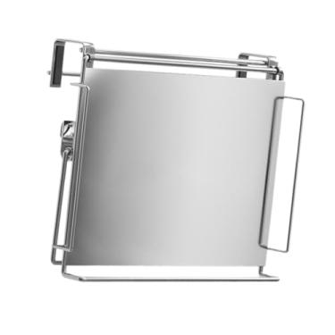 Imagem de IEUDNS Armário de cozinha porta gancho organizador rack de aço inoxidável porta do armário armazenamento organizador prateleira ajustável para casa, Prata