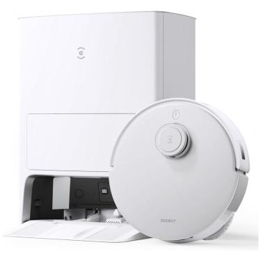 Imagem de Aspirador de Pó Robô com Auto Esvaziamento e Sucção Forte 6000PA, 110V, ECOVACS DEEBOT T20 Omni, Branco
