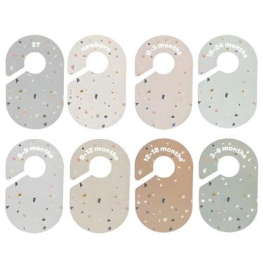 Imagem de Pacote com 8 divisórias de armário de bebê, organizador de guarda-roupa de bebê, divisórias coloridas de dois lados para recém-nascidos a 24 meses