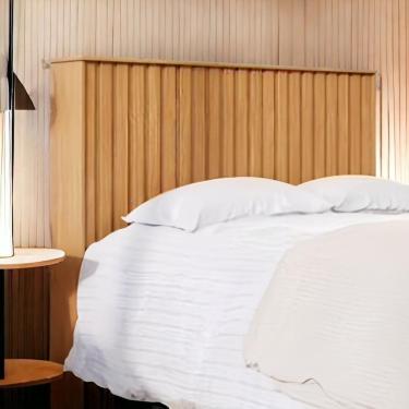 Imagem de Cabeceira Box Ripada detroit Queen Nature Tebarrot