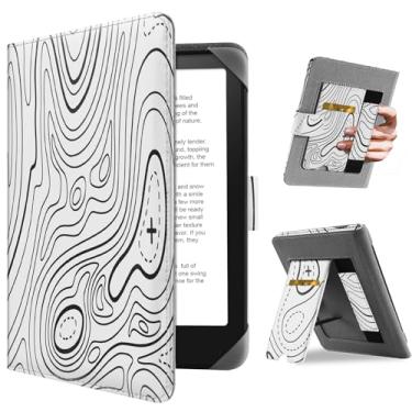Imagem de HoYiXi Capa universal para Kindle Paperwhite/Colorsoft 2024 de 7,8 polegadas, compatível com leitor eletrônico Paperwhite Kobo Clara HD/2E de 6,8 polegadas, com bolso embutido com suporte dobrável,