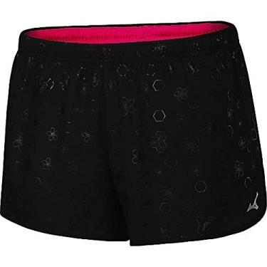 Imagem de Mizuno Short feminino de corrida Drylite Maverick, GG, preto/beterraba