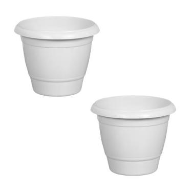 Imagem de Kit 2 Vaso 21,5L P/ Samambaia CACHEPOT Flores Jardins - Plasnew