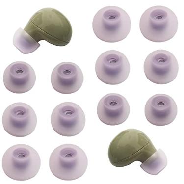 Imagem de Pontas auriculares de silicone para Galaxy Buds 2 pontas de substituição de malha fina à prova de poeira para Samsung Galaxy Buds2/Galaxy Buds+ Plus, 6 pares LMS roxo
