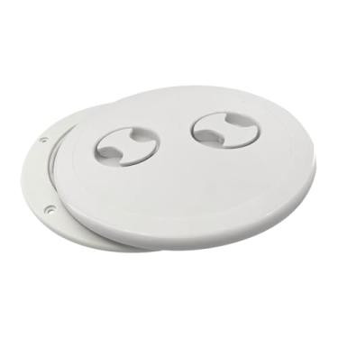 Imagem de UGPLM Deck Plate Plate Marine Access Inspeção de 8 polegadas Non Slip Conveniente de barco com tampa destacável para RVs de barco, Branco