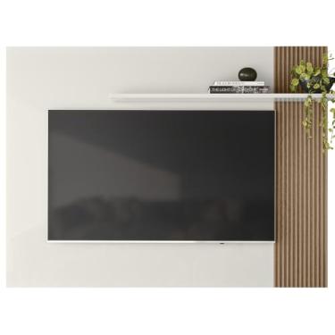 Imagem de Painel Para TV 40 Polegadas 13936 Off White Cristal Ripado Madeira Dmad