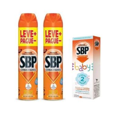 Imagem de Kit Sbp 2 Inseticidas Aerossol + 1 Loção Repelente Baby 