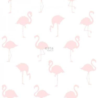 Imagem de Papel De Parede Infantil Little Bandits 138918 Branco e Rosa - Rolo Fe