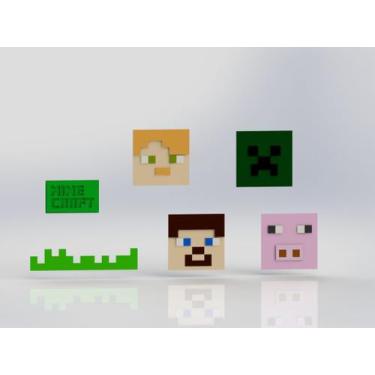 Imagem de Cortador Kit Minecraft 6 modelos - HB FORMAS E CORTADORES, 3 cm