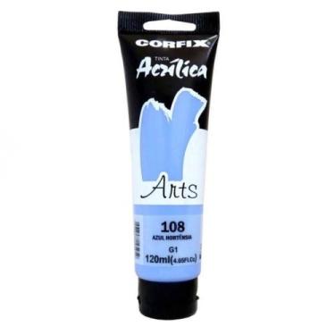 Imagem de Tinta Acrílica Corfix Arts 120ml Azul Hortênsia 108 Gr 1, 108 - AZUL H