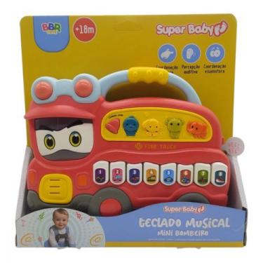 Imagem de Piano Musical Bebe Caminhao de Bombeiro com Som e Luz - Bbr R3427