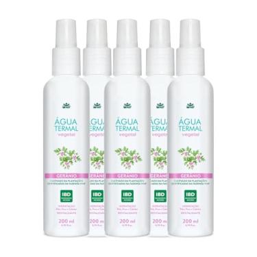 Imagem de Kit 5 Água Termal Vegetal de Gerânio 200 ml – Hidratação, Equilíbrio e Revitalização Natural