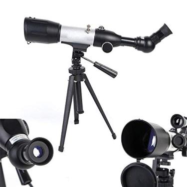 Imagem de ZYHSIJOBAS Ultra HD, telescópios, telescópios para adultos, alta ampliação, monóculos astronômicos de alta definição com tripé e localizador para adultos iniciantes, prateado duplo conforto