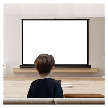Imagem de Tela de projetor de mesa portátil, tela de projeção leve/retrátil para home theater/reunião escolar/cinema de quintal, proporção 4: 3/16: 9, 4: 3-40 polegadas