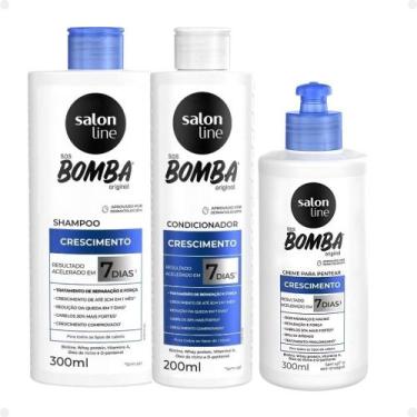 Imagem de Kit Salon Line SOS Bomba Crescimento Capilar: Sh+Cond+Cr Pentear