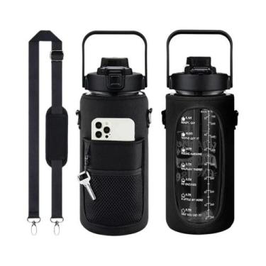 Imagem de Capa para Garrafa de Água Esportiva com Suporte para Celular - Grande 