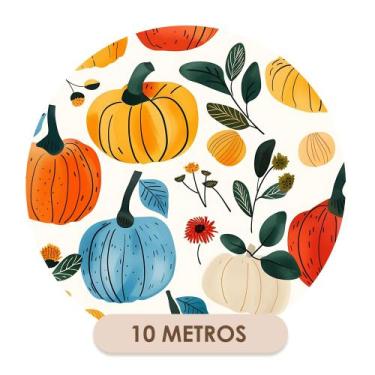 Imagem de Papel De Parede Adesivo Lavável Abóboras Coloridas Cozinha Restaurante